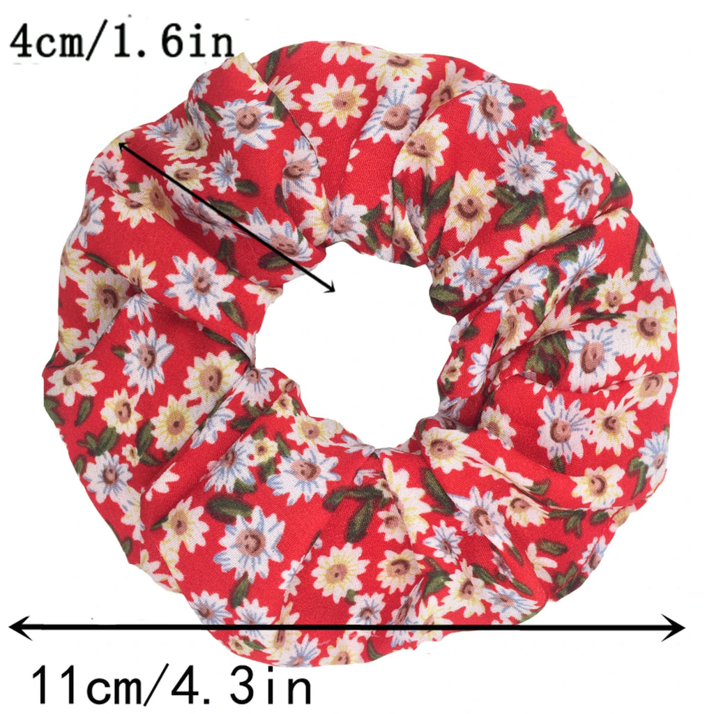 6 x  red hair Scrunchies