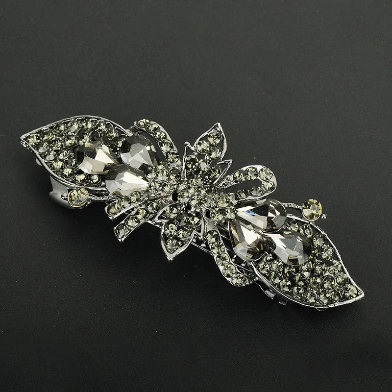 Hair Clip  Colourful Crystal Butterfly Spring Hairpin Clips half up / half down hair