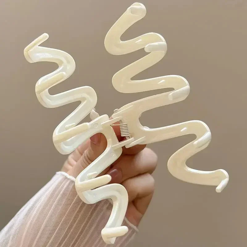 New Colorful Jelly Wave Hair Claw  clip          Hairpin Women Girls Fashion Design  Sweet Simple Irregular Hair Clip Headwear holidays  school everyday