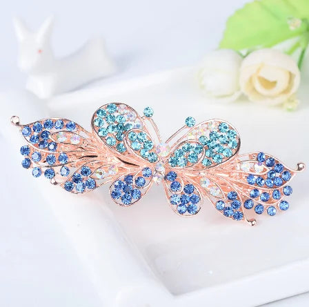 Red Purple Blue Crystal Butterfly Hairpins hair clip