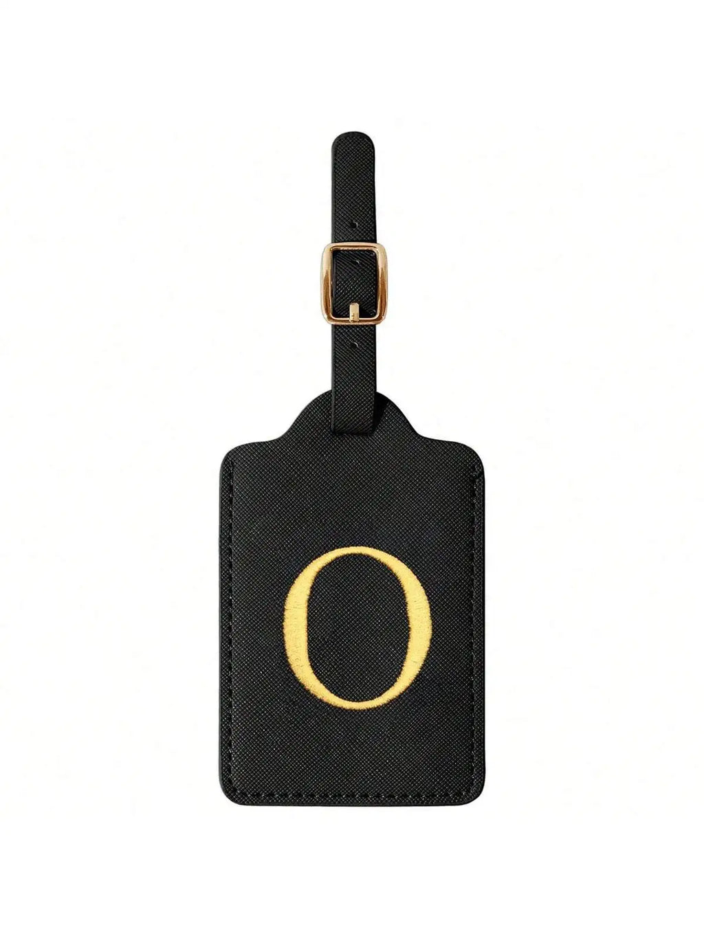 PU Leather Luggage Tag for Travel - Durable Suitcase ID Tag with Privacy Cover & Name Card Slot (A-Z) liu