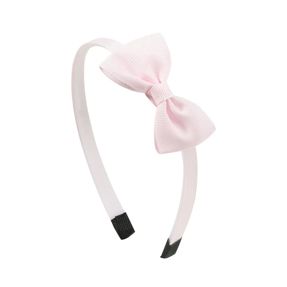 1PCS Ribbon Bow Knot Headband Children Hair Hoop Solid Color Baby Hairbands Clothing Decoration Photography Props all colours