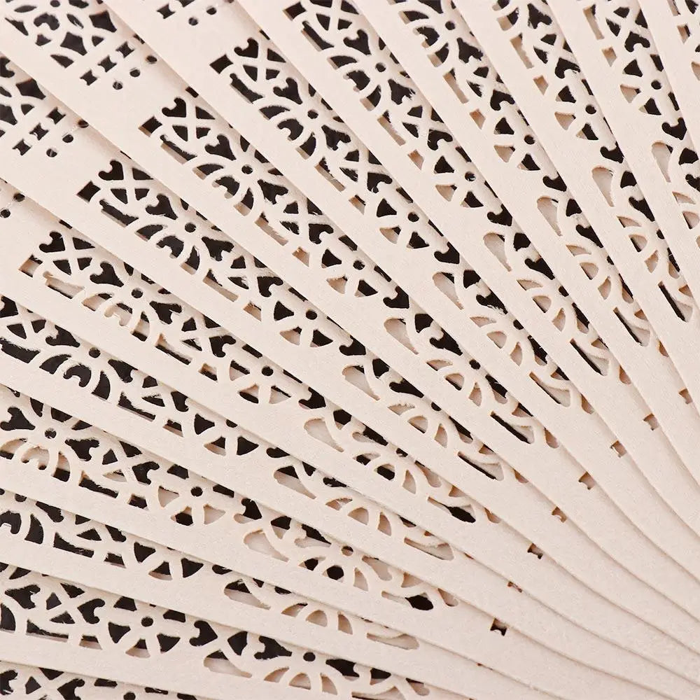 Fan Hand-held Home Accessories Printing Decorative Hollow Dance Hand Fans Folding Fans Photo Prop Tool Hand Held Flower Fans