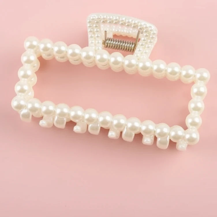 Imitation Pearl Hairpins Geometric Hair Claws Bath Large Claw  Clip S Clip Back Head  Hair up Clip Women Hair heart love Accessories so pretty and elegant cruise ship. Party holiday