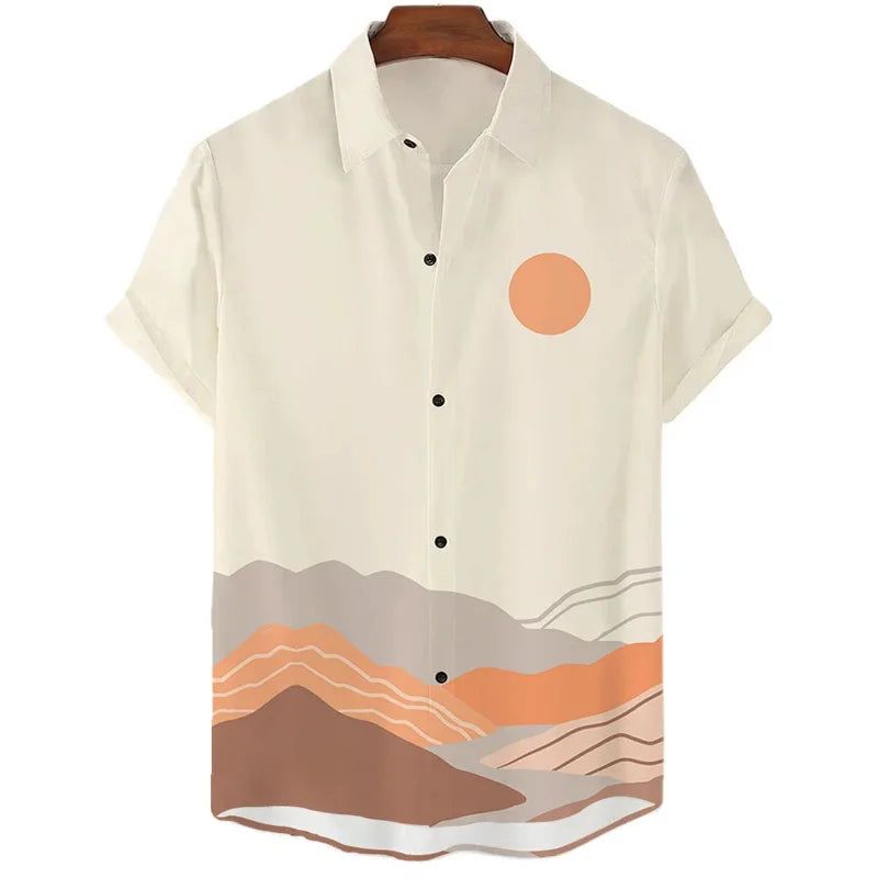 Cactus Shirt Men Print  Hawaiian