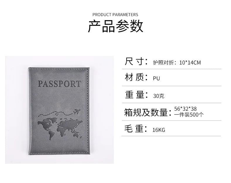 Colorful PU Passport Holder Ticket Passport Covers Travel Passport Protective Cover ID Credit Card Holder Travel Accessories