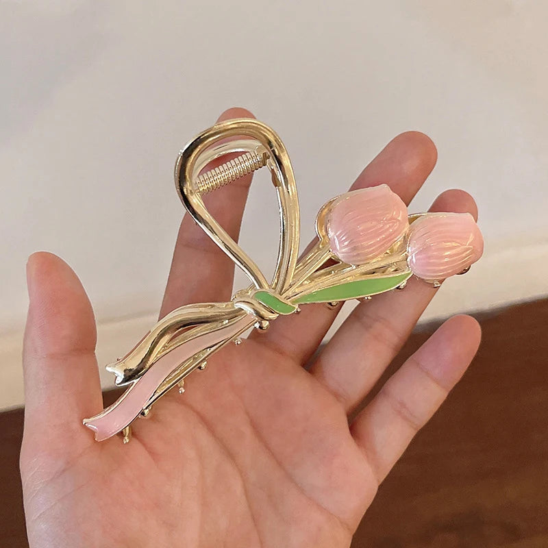 Tulip Flower Hair  claw Clip