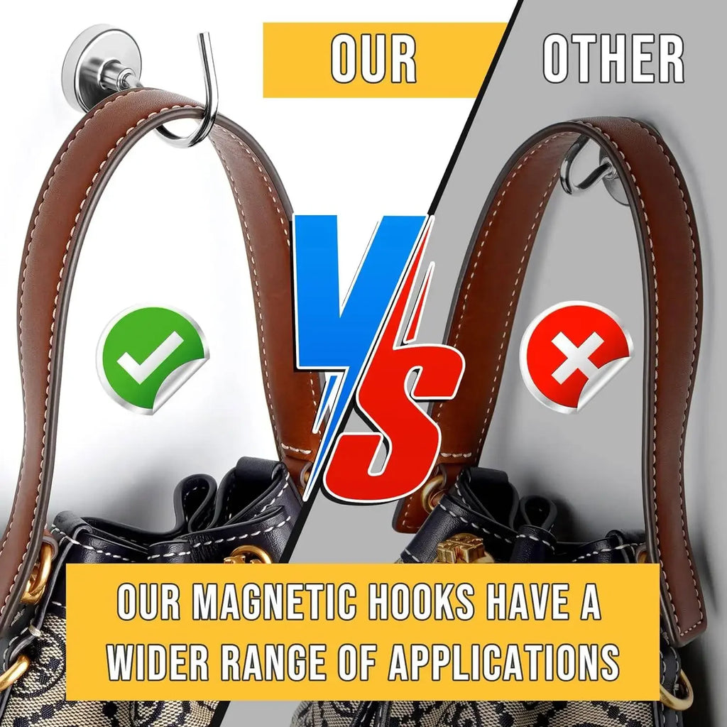 3 Pack Magnetic Hooks 60LBS Heavy Duty Magnetic Hooks, Neodymium Magnet Hooks for Hanging, Magnet with Hooks Strong Magnetic perfect for holidays on cruises extra hanging space for clothes in your cabin
