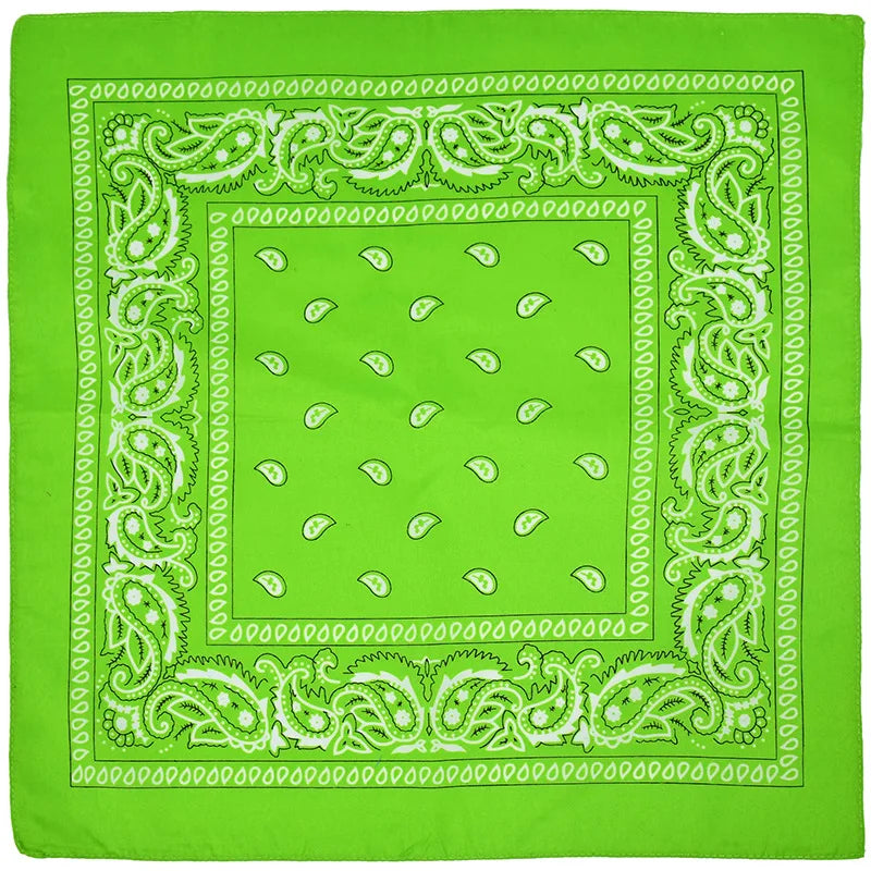2024 Fashion Hip Hop Bandana Square Scarf 54cm*54cm Black Red Headband Printed For Women/Men/Boys/Girls