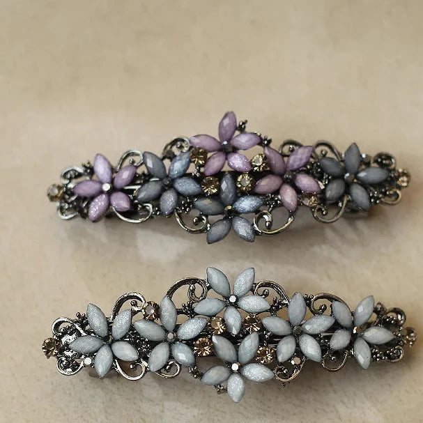 crystal flower clip /hairpin rhinestone