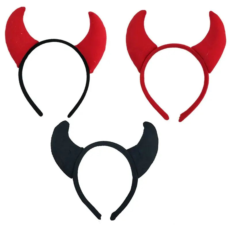Funny Devil Ears Headband Horns Ear Children Headbands Halloween Party Adults devil