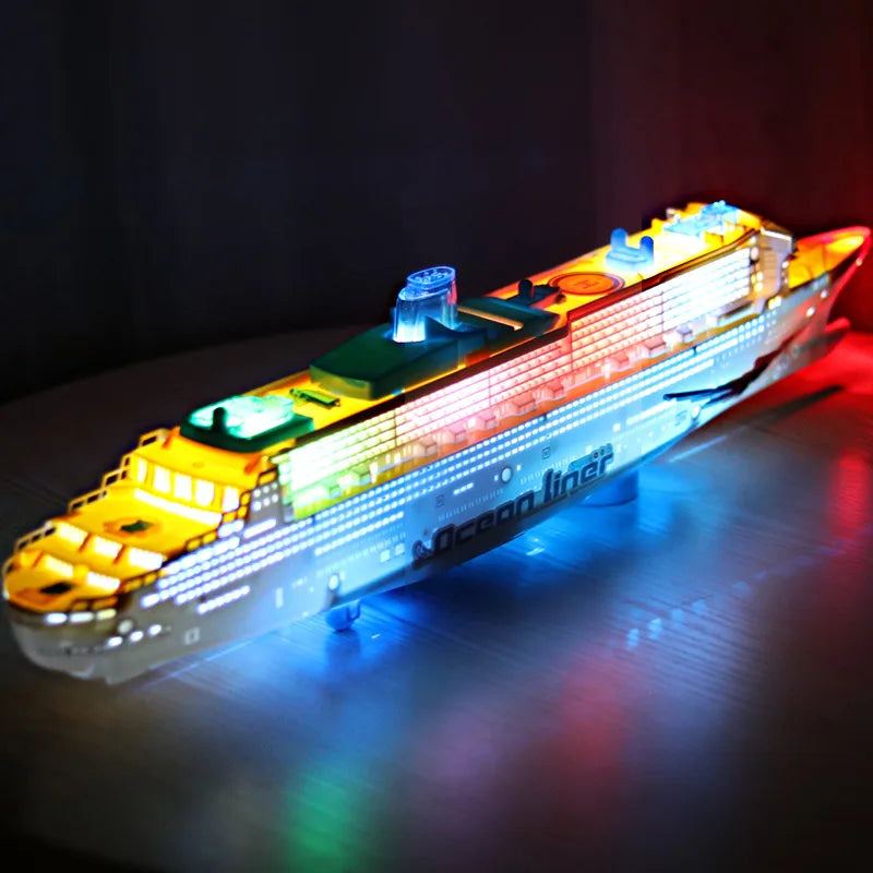 Cruise Ship Toy Ocean Liner Cruise Ship Boat Electric Ship Toy With Flashing Light And Sound Fun Nautical Decorations Boat Toy. You can now bring a model cruise ship just like an airplane gift for the grandchildren ❤️⛴️