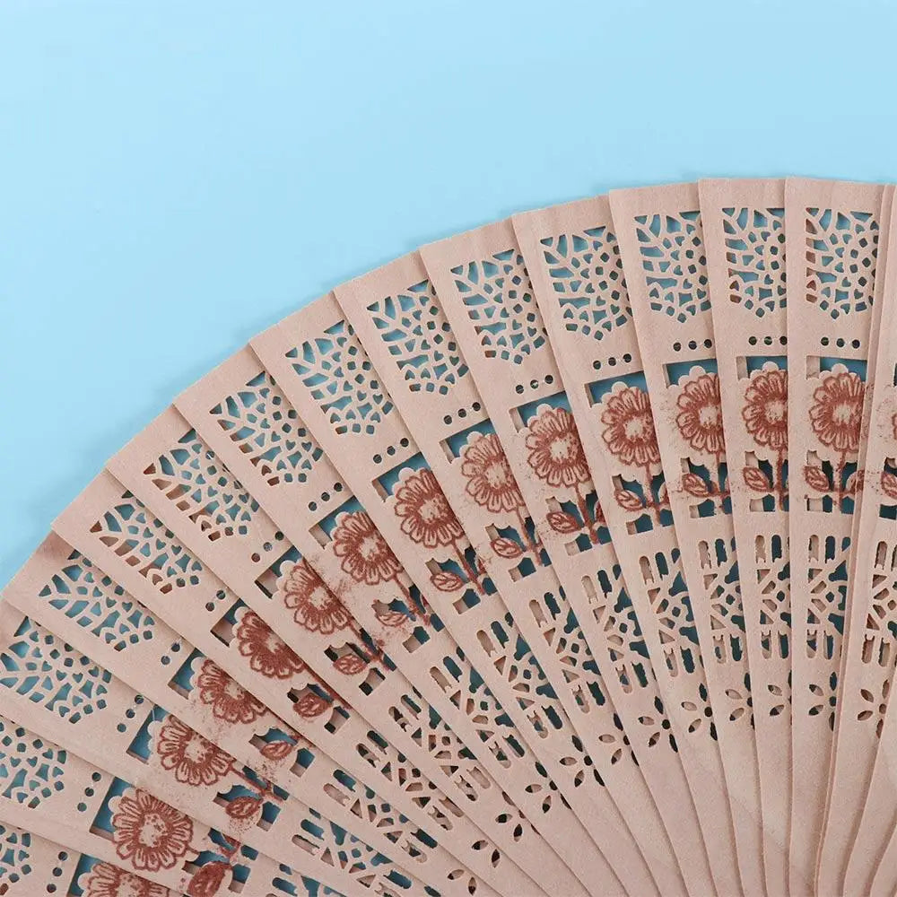 Fan Hand-held Home Accessories Printing Decorative Hollow Dance Hand Fans Folding Fans Photo Prop Tool Hand Held Flower Fans