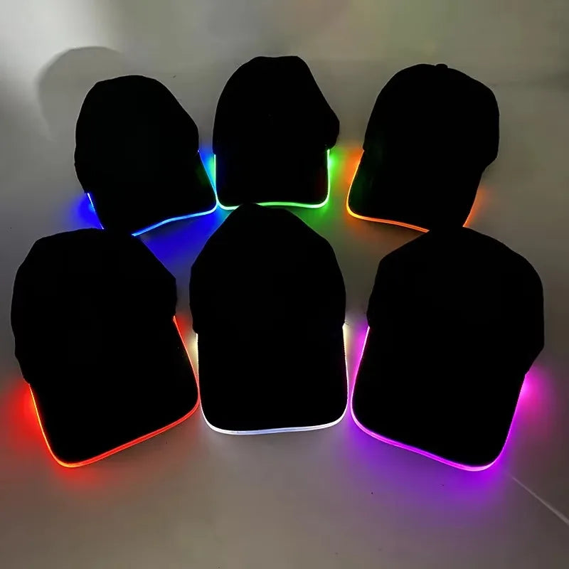 Led Hat  glow up baseball cap men festival