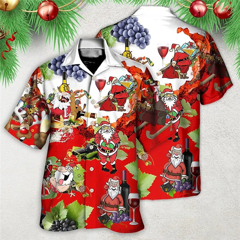 Christmas Men's Hawaii Shirt perfect for cruise