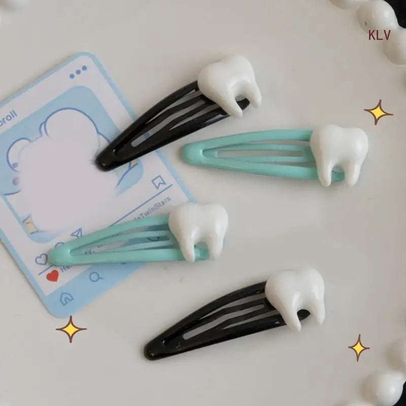 Tooth  Clip Hairpin  Girls Ornaments Headdress Hair Accessories slides  Barrettes Clip Bangs Hairpin dentist Peggy’s
