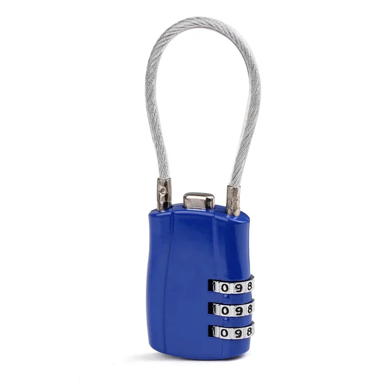 1Pcs 3 Digit Combination High Security TSA Customs Lock Helmet Lock For Backpack Trolley Case Luggage Suitcase Password Padlock