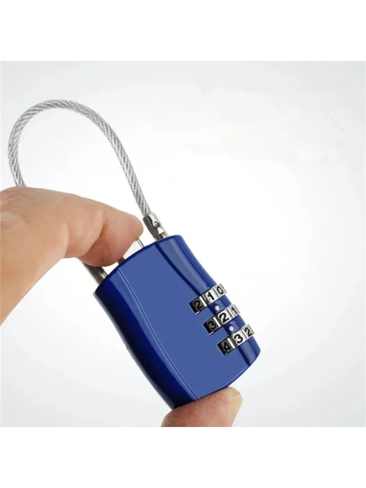 1Pcs 3 Digit Combination High Security TSA Customs Lock Helmet Lock For Backpack Trolley Case Luggage Suitcase Password Padlock