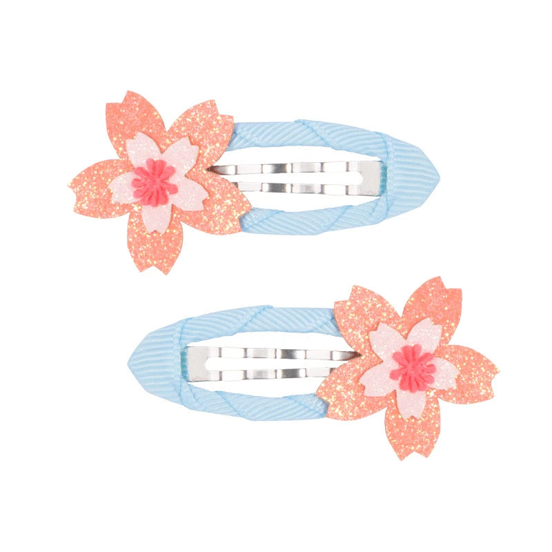 2 Piece Baby Girl Hairpin Hair Clip Accessory Kids Children Headwear Photography Toddler Animal Fruit Kitty Rabbit Shell Flower