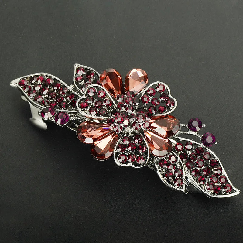 Hair Clip  Colourful Crystal Butterfly Spring Hairpin Clips half up / half down hair