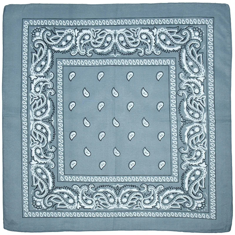 2024 Fashion Hip Hop Bandana Square Scarf 54cm*54cm Black Red Headband Printed For Women/Men/Boys/Girls