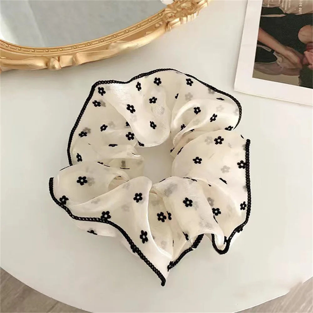 3 x Polka Dot Printed Hair Scrunchies