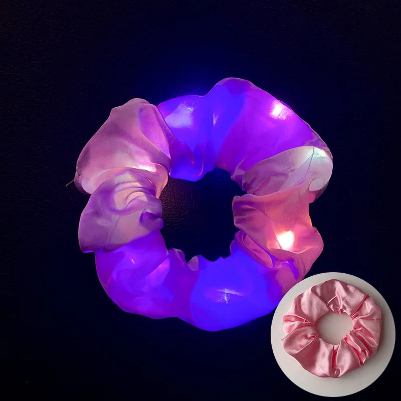 10pc LED Hair Scrunchie Light Up Hair Scrunchy  Hair bobbles festivals