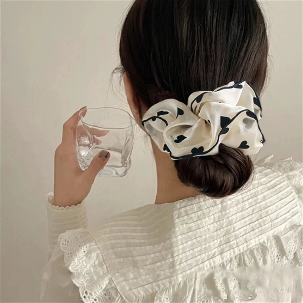 3 x Polka Dot Printed Hair Scrunchies