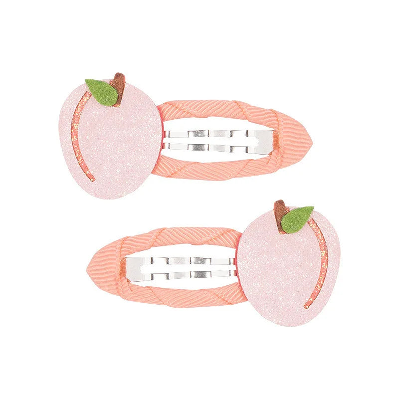 2 Piece Baby Girl Hairpin Hair Clip Accessory Kids Children Headwear Photography Toddler Animal Fruit Kitty Rabbit Shell Flower
