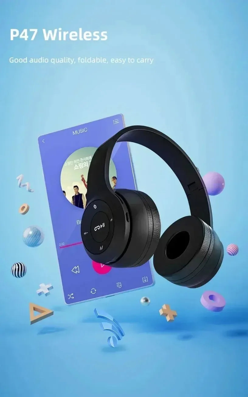 Portable headphones Foldable Wireless Bluetooth 5.0 Headset For Bluetooth connection TF Card slot