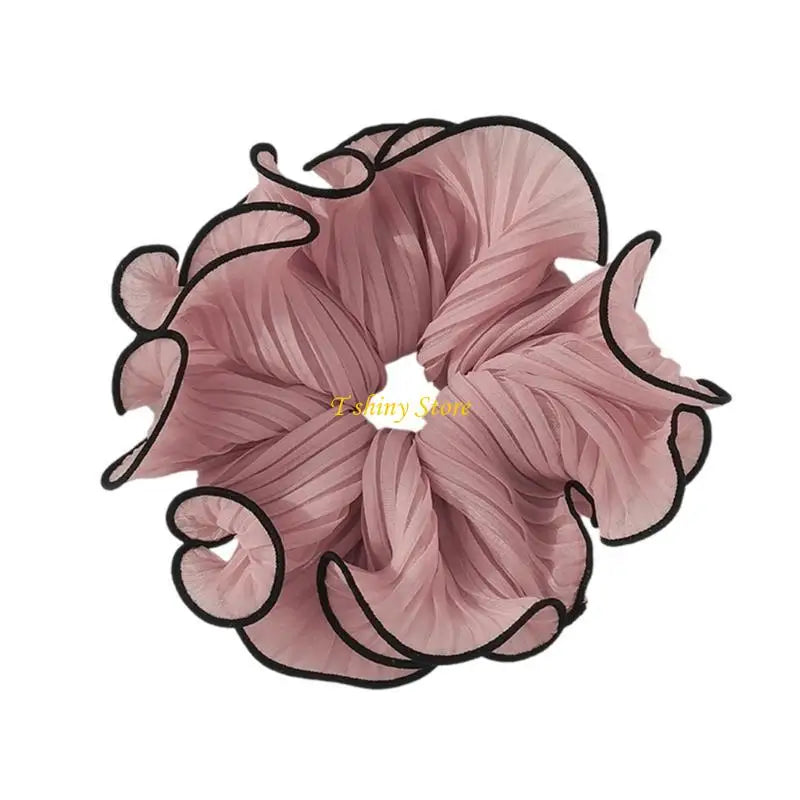 Elaborate Hair Tie for Women Hair Rings Lovely Ruched Scrunchies Oversized Hair Rope Hair Tie