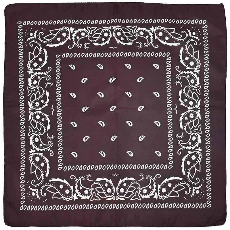 2024 Fashion Hip Hop Bandana Square Scarf 54cm*54cm Black Red Headband Printed For Women/Men/Boys/Girls