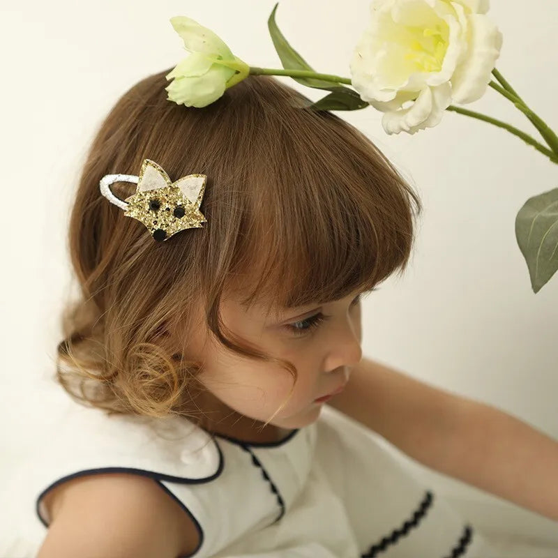 2 Pcs Cute Baby Girl Hair Clip Hairpin Accessory Rose Kids Children Headwear Infant Photo Props Bird Unicorn Fox Swan Star Heart