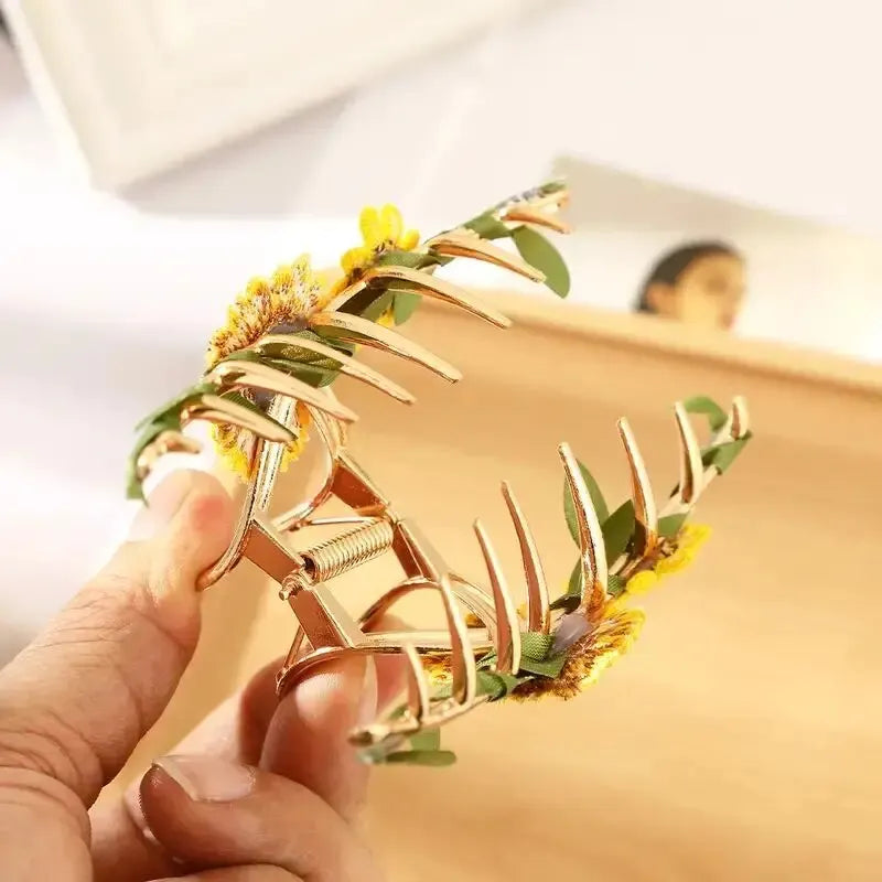 Fashion Cute Flower Alloy Hairclips For Women Multicolour Metal Hairclip Party Everyday flowers well made not cheap plastic these are metal strong clips ideal for holidays beach cruises days out and special occasions sunflower Italy holiday