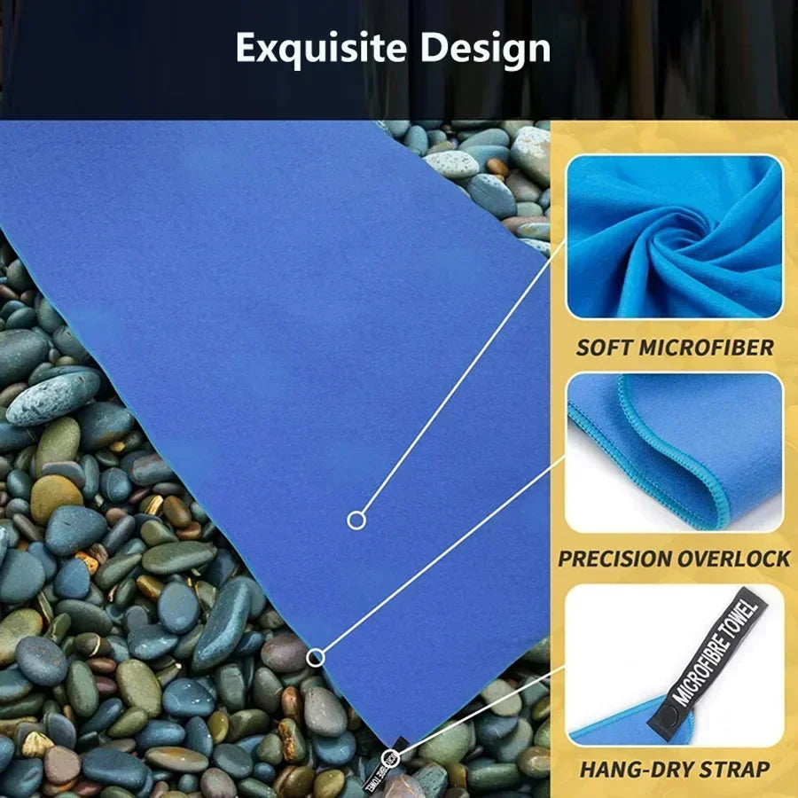 Quick-Drying Sports Towel Thick Sand Free Microfiber Quick Dry Towel , Super Absorbent Soft Swim BeachTowels for Men, Women
