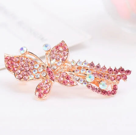 Red Purple Blue Crystal Butterfly Hairpins hair clip