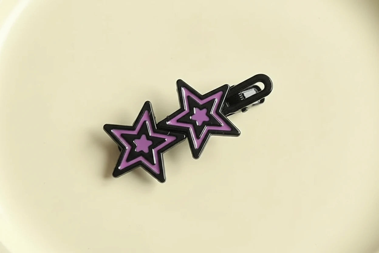 Star Hairpin Shiny Star Hair Clips New Fashion Side Bang Duck Mouth Clip Hair Accessories For Cool Girls stars  slide clips