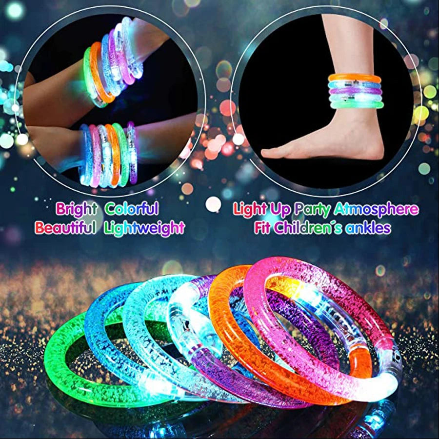 10/20/30/40/50 Pcs Led Bracelets Wristbands Glow In The Dark Party Supplies Neon Light Up Bracelet Wedding Party Decoration