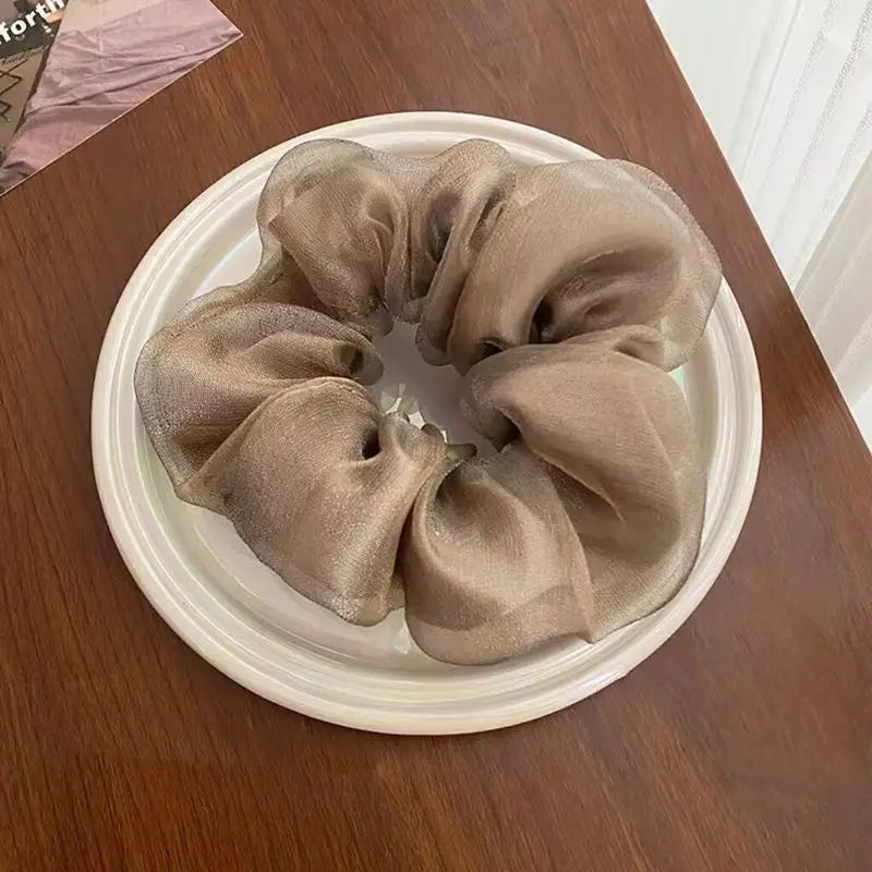 Solid Colour Simple Style Hair scrunchies