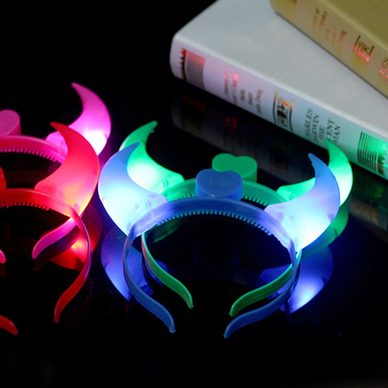 Horn Devil Costume Headband Light Up Led festival / hen do