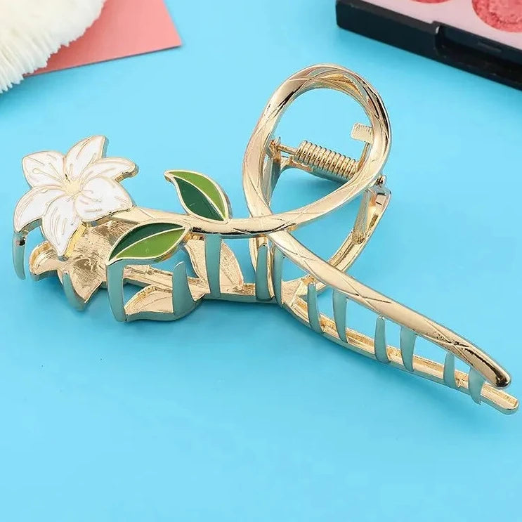 Fashion Cute Flower Alloy Hairclips For Women Multicolour Metal Hairclip Party Everyday flowers well made not cheap plastic these are metal strong clips ideal for holidays beach cruises days out and special occasions sunflower Italy holiday