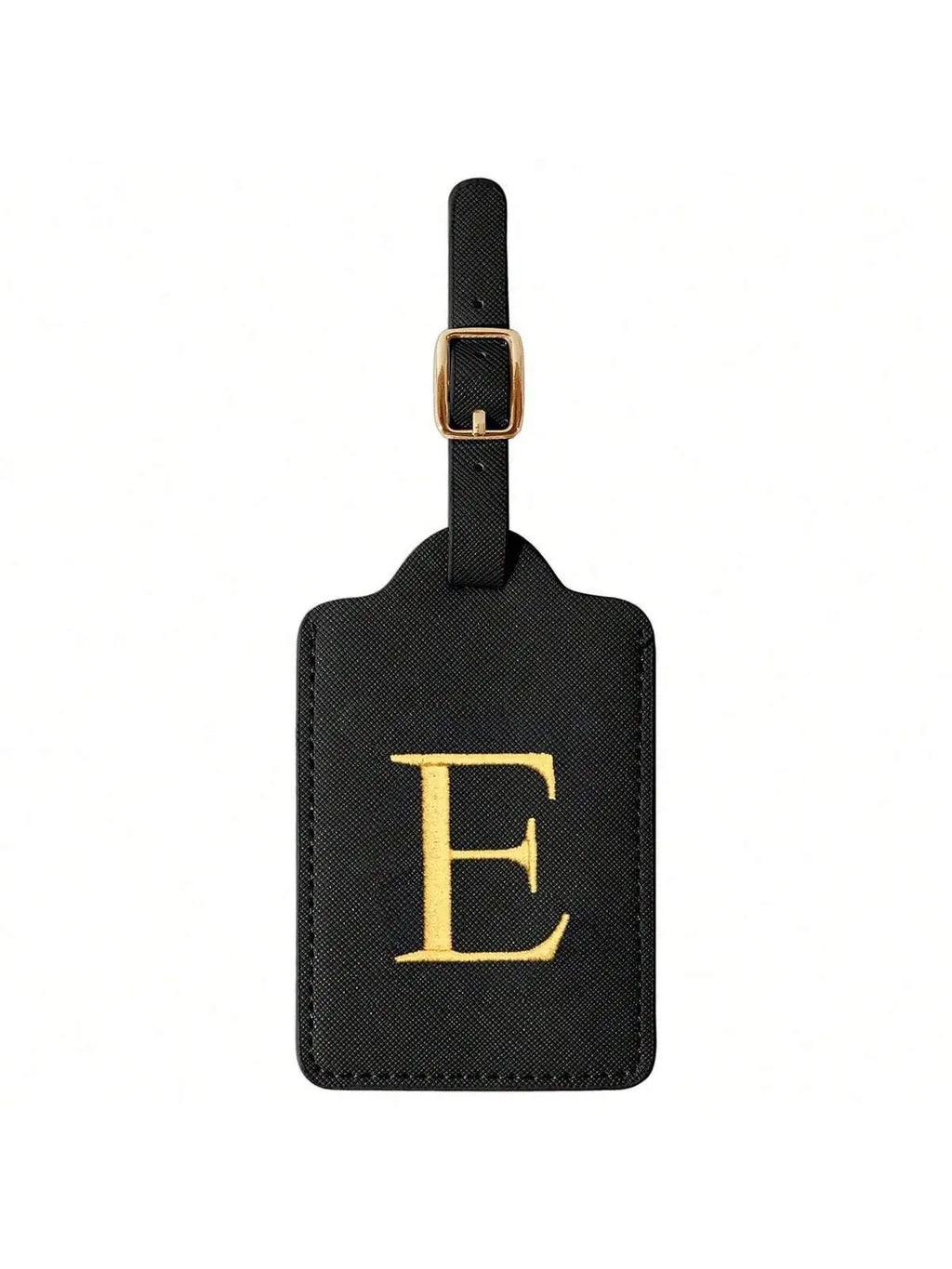 PU Leather Luggage Tag for Travel - Durable Suitcase ID Tag with Privacy Cover & Name Card Slot (A-Z) liu