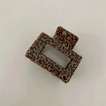 Large Acetate Hair Claw Clips Leopard Print Spot Dots Square Rectangle Geometric Shark Clip Grab Clamps Women Hair Accessories holidays work