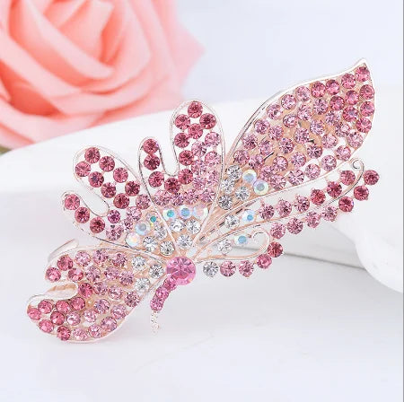 Red Purple Blue Crystal Butterfly Hairpins hair clip