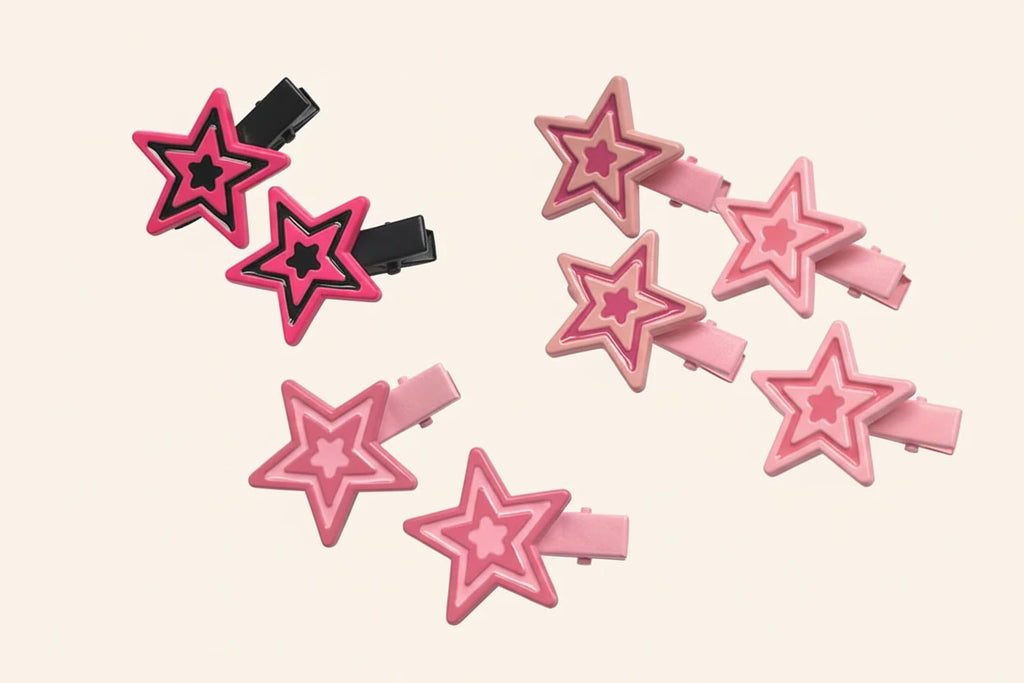 Star Hairpin Shiny Star Hair Clips New Fashion Side Bang Duck Mouth Clip Hair Accessories For Cool Girls stars  slide clips