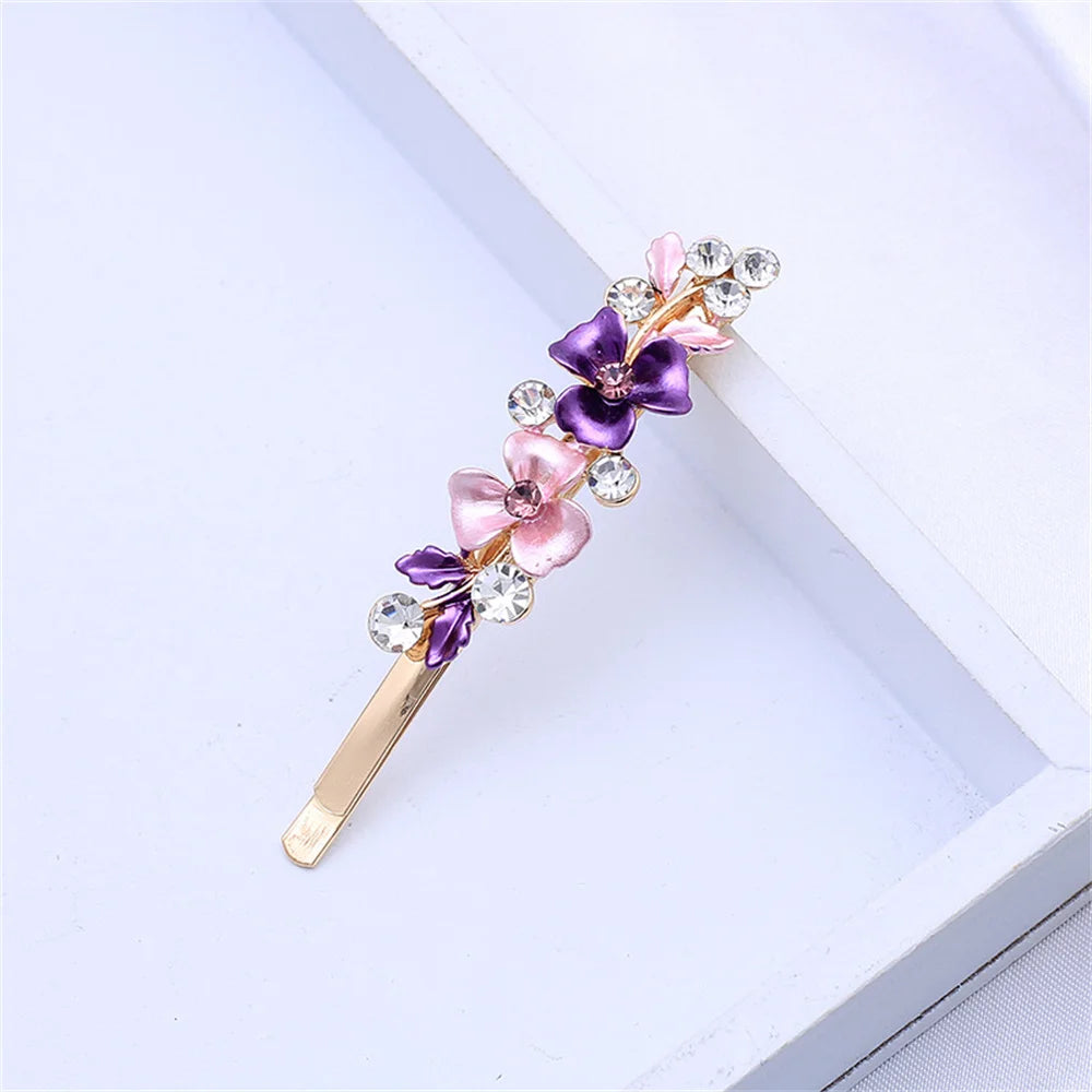 Rhinestone Flower Hair Clip