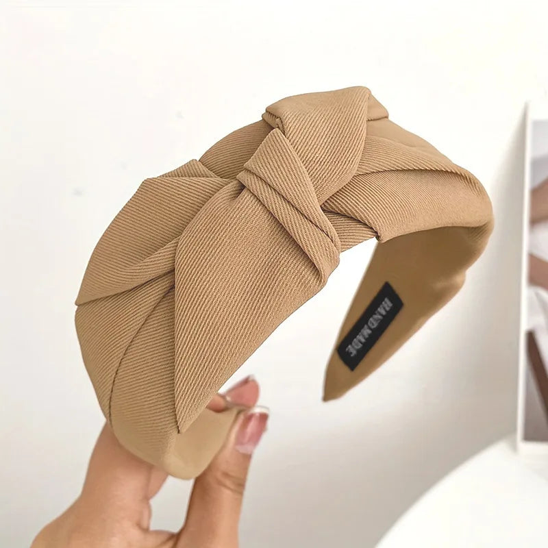 Knotted Headbands Vintage Cloth Design Wide Hairband Soft Hair Hoop Headdress for Women Girls Hair Accessories