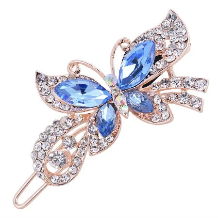 Red Purple Blue Crystal Butterfly Hairpins hair clip