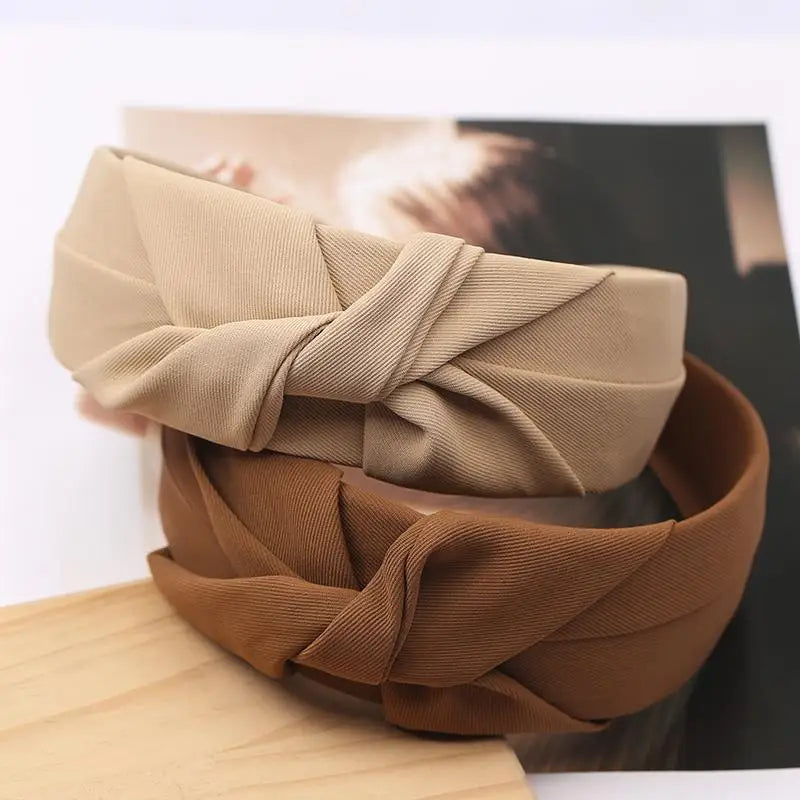 Knotted Headbands Vintage Cloth Design Wide Hairband Soft Hair Hoop Headdress for Women Girls Hair Accessories