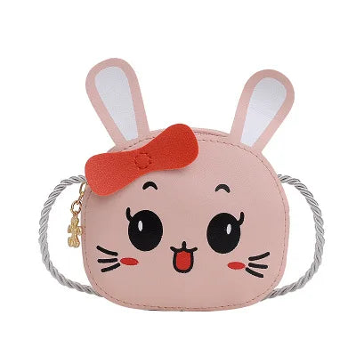 Lovely Children's Mini Shoulder Bags PU Leather Boys Girls Small Crossbody Bag Cute Cartoon Baby Kids Pink Red Coin Purse Wallet